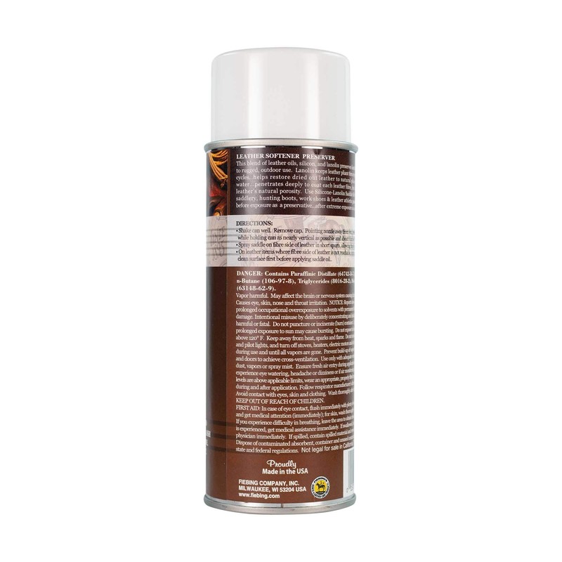 Fiebing's Sadde Oil 12oz - aerosol Conditioner for Saddles, Belts,