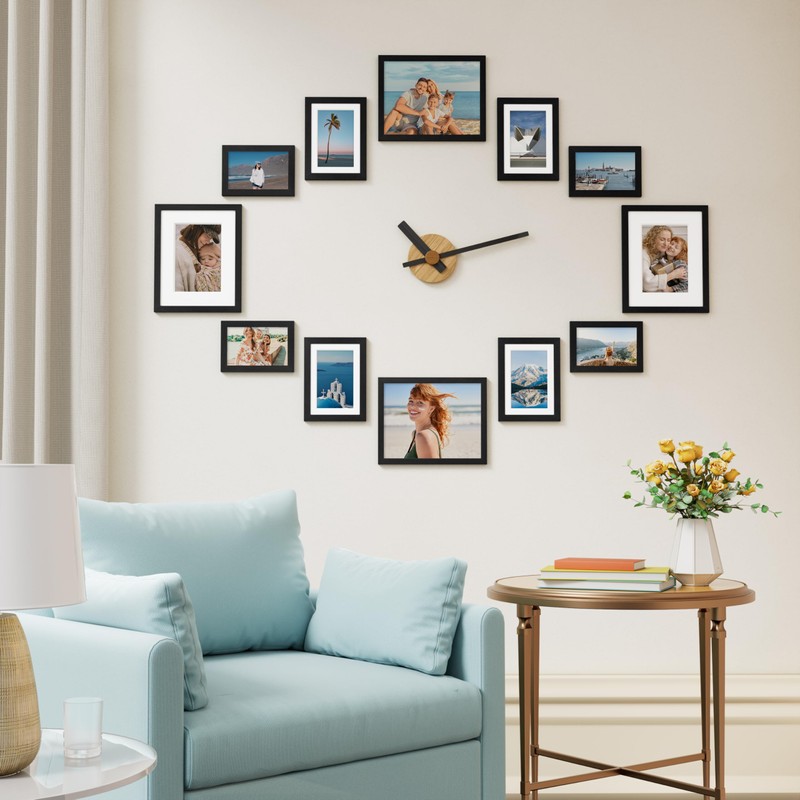 Vittanly 12 Pack Picture Frames Collage Wall Decor for Mounting
