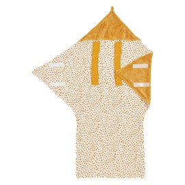 Meyco Baby Cheetah Fleece Swaddling Blanket Honey Gold