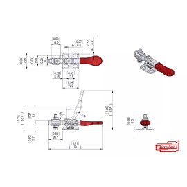 Good Hand GH-201 Horizontal Toggle Clamp, 60 lb (cross ref 205-U) NEW