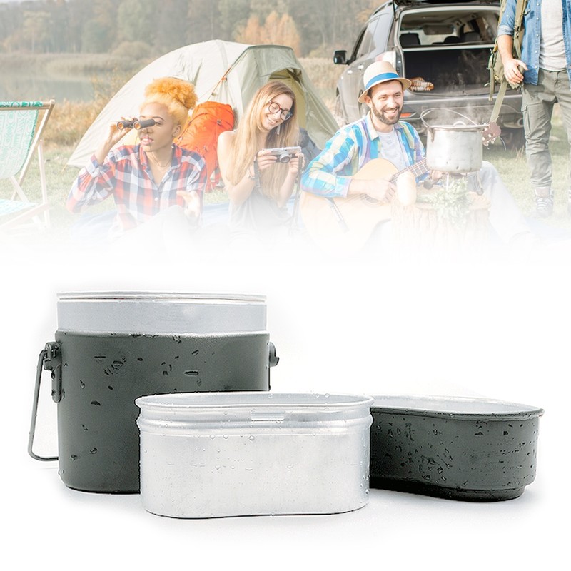 Military Mess Tin Multifunction Proper Size Aluminium Alloy Portable Military