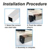 10 Pcs Square Tube Plastic Inserts M8 Thread Furniture Leg