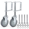 ERKOON 2 Pack Heavy Duty Spring-Loaded Gate Casters, 4 inch