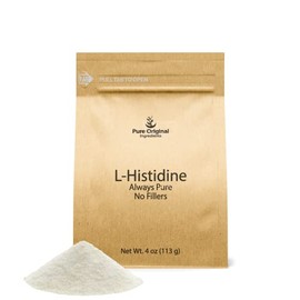PURE ORIGINAL INGREDIENTS- LHistidina en Polvo 4 oz, Suplemento de Aminoácidos, Sin Aditivos, Siempre Pura                                            
