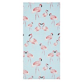 Catherine Lansfield Flamingo Cotton 76x160cm Beach Towel Blue