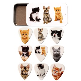 Tin of 9 Kitten Guitar Plectrums - Harmony Picks