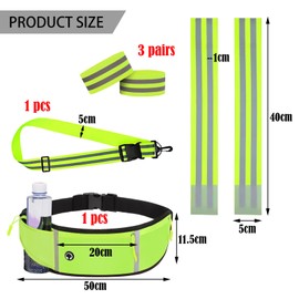 TYXHXTF Reflective Sash, 8PCS Reflective Running Gear, High Visibility Safety Reflective Belt Sash Walking Gear, High Vis Running Vest for Night Walking Cycling