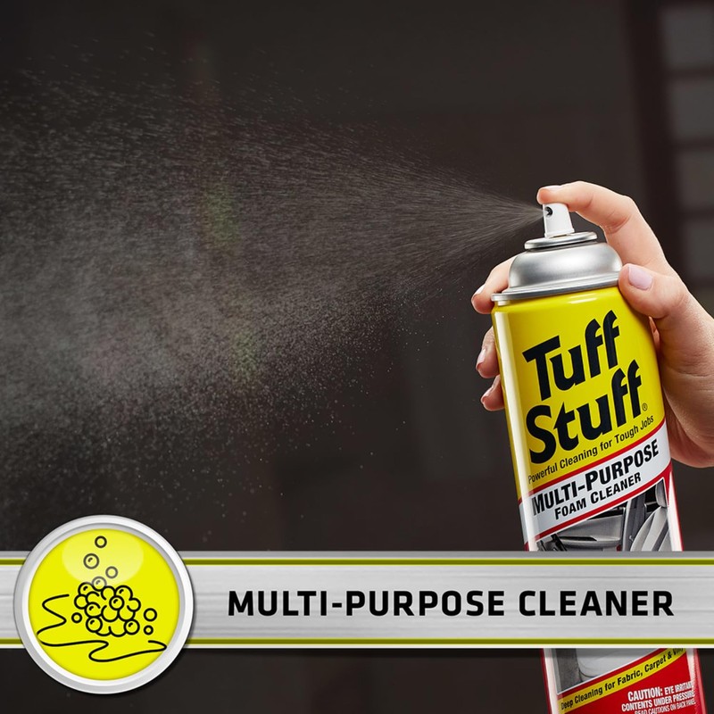 Tuff Stuff Multi-Purpose Foam Cleaner, Use on Car Interior, Furniture,