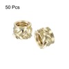 Sourcing Map Knurled Insert Nuts, 50pcs M4 x 4mm L