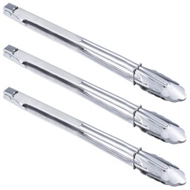 HINMAY Stainless Steel Cooking Grilling Tongs Extra Long Camp Dutch Oven Tongs for Kitchen and Barbecue Charcoal (16-Inch 3 Pieces)