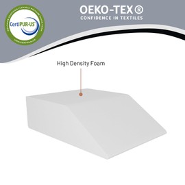 Nutan, Leg Wedge Elevation Pillow for Blood Circulation | Relieved & Recovers Foot and Ankle Injuries | Pillows for Swelling | Multi-Purpose | 8”x16”x23”, White