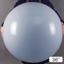 PartyWoo Dusty Blue Balloons 4 pcs 36 Inch Extra Large Big Jumbo Giant Light Boho Blue Balloons for Graduation Wedding Baby Shower Gender Reveal Graduation Birthday Party Decorations Blue-F51