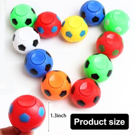 ZJDL 32 PCS Mini Fidget Spinners Soccer Ball Toys for Kids, Soccer Party Favors Goodie Bag Stuffers, Rotatable Soccer Finger Stress Balls for Classroom Prizes