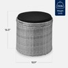 Best Choice Products Round Wicker Ottoman, Multipurpose Outdoor Furniture for