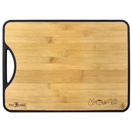 Totally Bamboo Poly-Boo Double Sided Bamboo and Poly Cutting Board, 15" x 11", BPA Free