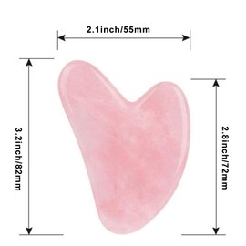 haierdidi Gua Sha Rosenquarz, Gua Sha Stein, 100% Natürliches Jadesteingesichtspflegewerkzeug, Tool Für Gesicht, Augen, Hals Zur Hautpflege, Schönheit Und Entspannung Der Körpermuskulatur