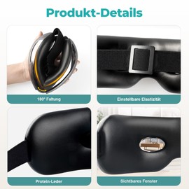 Aspria Eyecloud Vision Eye Massager with Heat & Bluetooth Music, Visible Design, Air Pressure Massage, Eye Relaxation for Tired/Dry Eyes, Gift for Women, Men, Friends and Family
