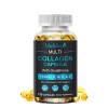 Mulittea Multi Collagen Peptides-120 Capsules-Type I,II,III,V,X Anti-Aging Collagen Caps