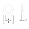DAIDOHANT 10184819 Stainless Steel Spring Washer M6 [SUS304] (Outer Diameter