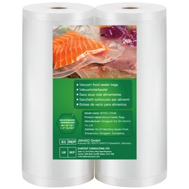 BoxLegend Vacuum Film 2 Rolls 20 x 600 cm / Total 12 m Professional Vacuum Bags 210 Microns for All Vacuum Sealer & Food Vacuum Sealer Sous Vide Freezer Bags Reusable