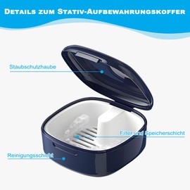 Pack of 2 Dentures Box, Denture Box, Denture Box, Portable Denture Box with Removable Soaking Basket, Clip Box for Cleaning Tooth Prostheses Storage Box