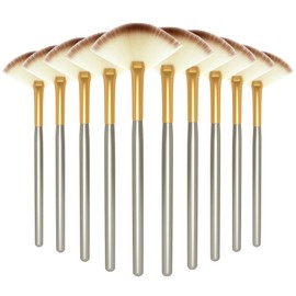 Facial Brushes Set of 10,Professional Face Mask Applicator with Comfortable Wooden Handles,Ideal for Masks, Creams, and Blending,Suitable for picking up residual powder, highlighter and blush