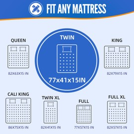 BAGAIL Mattress Bags for Moving, Mattress Covers with Heavy Duty Handles, Reusable Mattress Storage Bag for Moving Supplies(Blue, Twin)