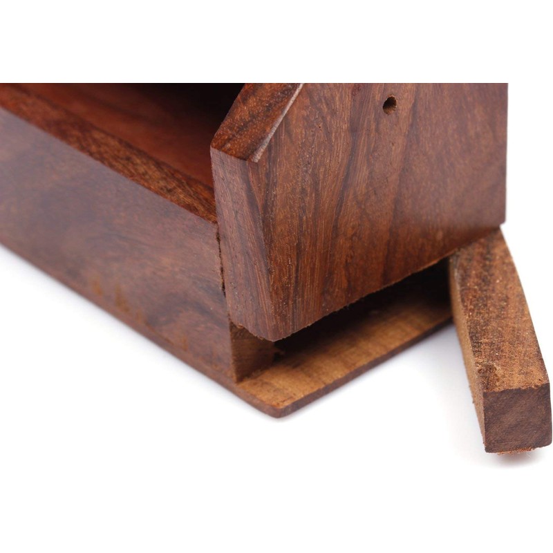 Luxflair Beautiful handmade from sheesham-wood box for incense sticks and