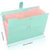 KONVINIT A4 Expanding File Folder, Document Folder with 5 Pockets,