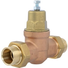 Cash Acme EB45 Pressure Regulating Valve, Double Union, 1 Inch Sweat, Metal Top, 60 PSI, PVA20M-DUSW-60
