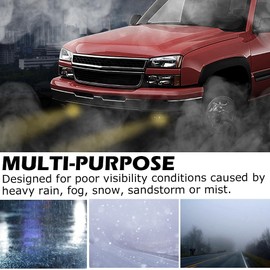 DOTCOM Front Fog Lights Assembly Compatible with GMC Yukon/Yukon XL 2000-2006(Do not Compatible with Denali models),Driving Fog Lamps Driver & Passenger Side Pair,Yellow lens