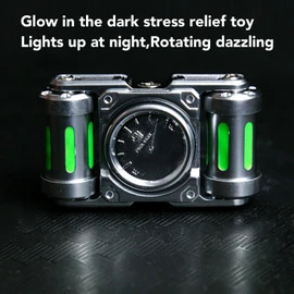 Metal Fingertip Roller Tank, Glow in Dark Gyroscope, Stress Relief Toy for ADHD, ADD, Autism, Helpful for Adults