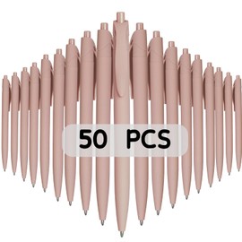 Wiaziert BallPoint Pens, 50 Pack (BLACK Ink),Bulk Pens, Pale Dogwood Pink Barrel,Click Pens for Office Home and School, Retractable Ballpoint Pens, Medium Point, 1.00MM (Pale Dogwood Pink)