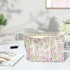 ZUNGGWOK Floral Makeup Bag Cosmetic Bag for Women,Large Capacity Purse