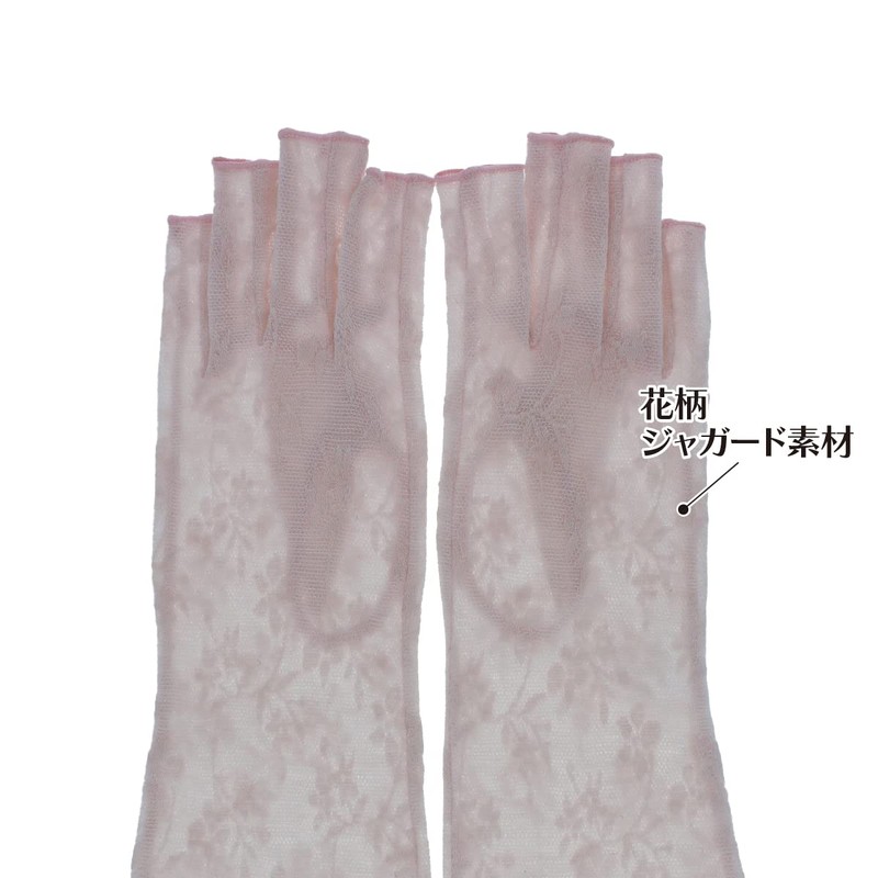 Laura Ashley Women's UV Gloves, Semi-Long, 14.2 inches (36 cm),