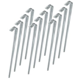 AGORA Steel Ground Peg Stakes for Soccer Nets and Outdoor Camping Tents - Set of 12