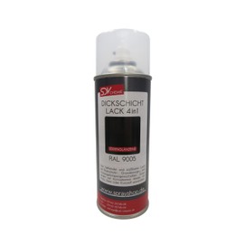 SDV Chemie Dickschicht Lackspray RAL 9005 schwarz seidenglänzend 1x 400ml TIEFSCHWARZ Kunstharzlack