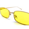 SPEED ADDICT METAL SQUARE SUNGLASS for Japan, Gold × YELLOW