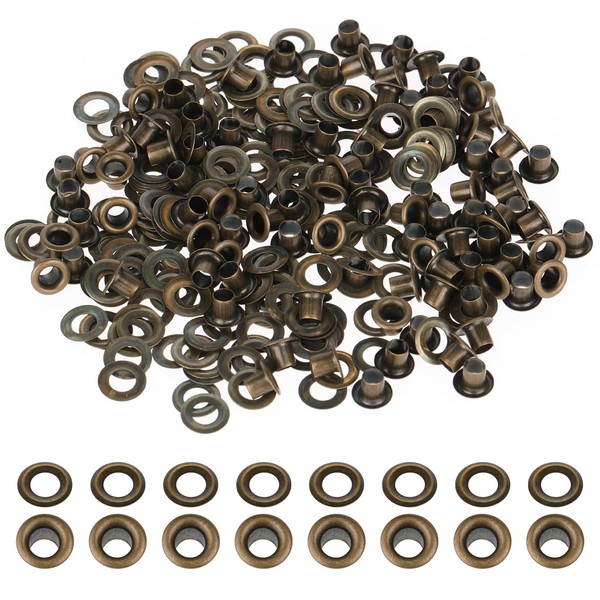 Tiny Grommets Eyelets, 3mm/1/8" 100 Set Grommets Kit Metal Eyelets,