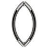 CRL 8" Chrome Crescent Style Back-to-Back Pull Handles