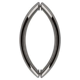 CRL 8" Chrome Crescent Style Back-to-Back Pull Handles