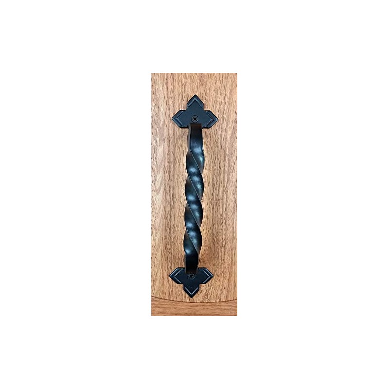 Wild West Hardware Barn Door Handle, Twisted Iron Door Pull,