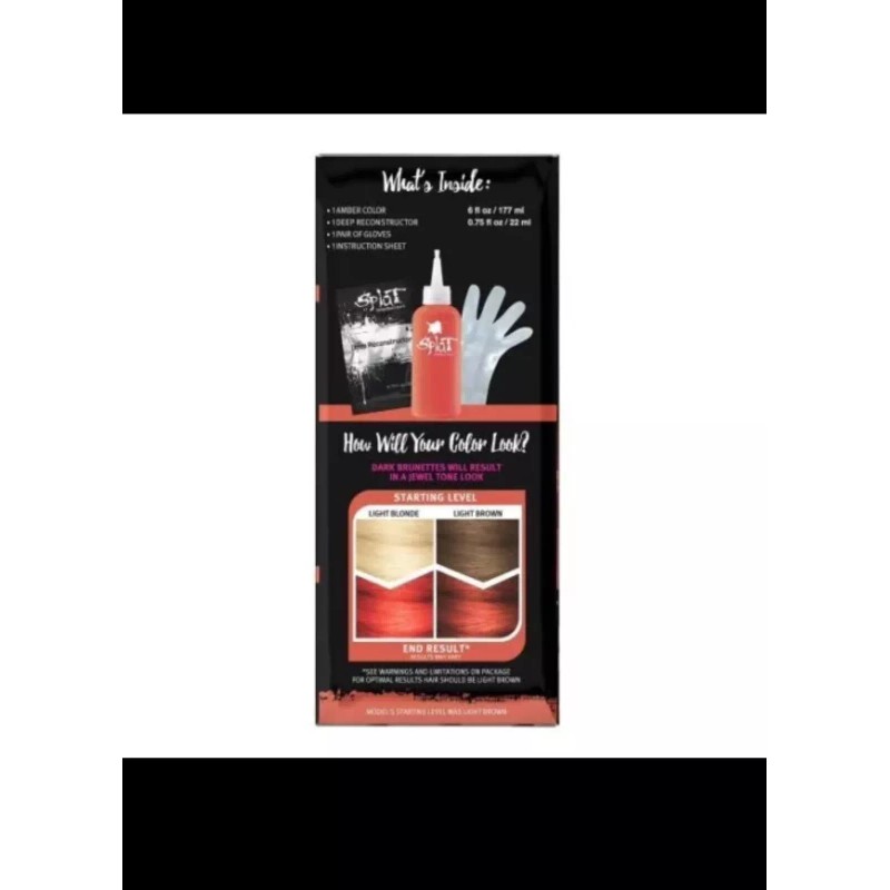 Splat Midnight Amber Semi-Permanent Hair Dye no bleach needed