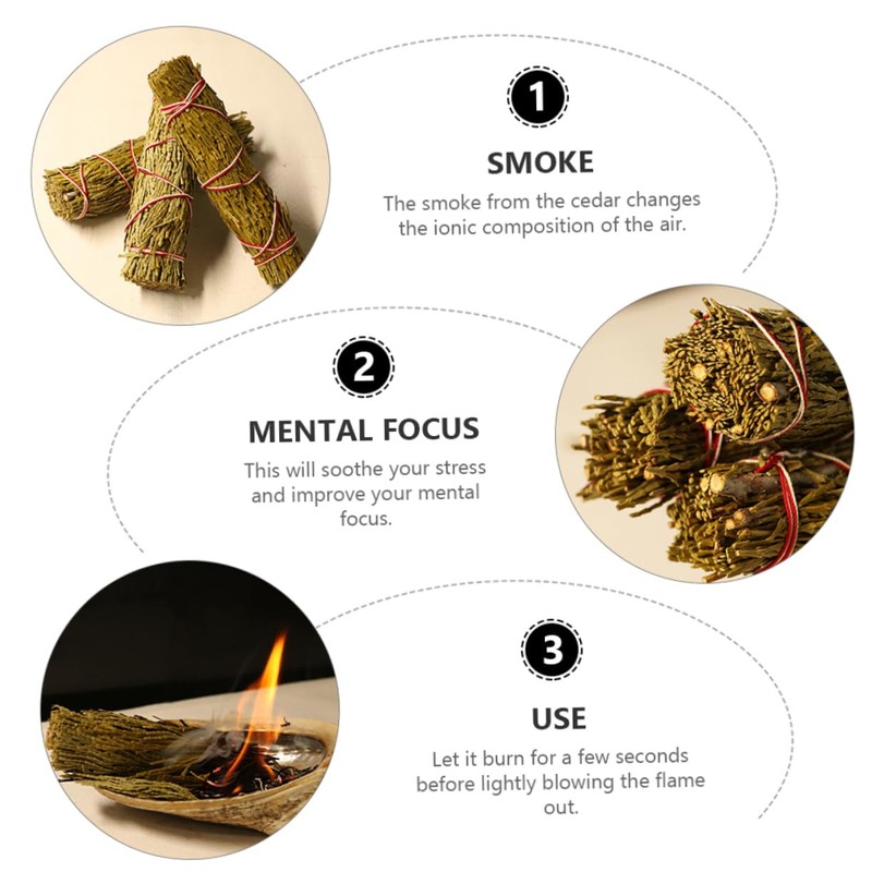 ORFOFE Cedar Rods Bundle for Healing Meditation Purifying Sticks for