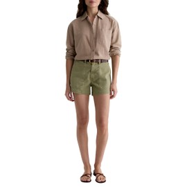 AG Jeans Women's Analeigh Mid Rise Utility Short, Sulfur Basil, 25