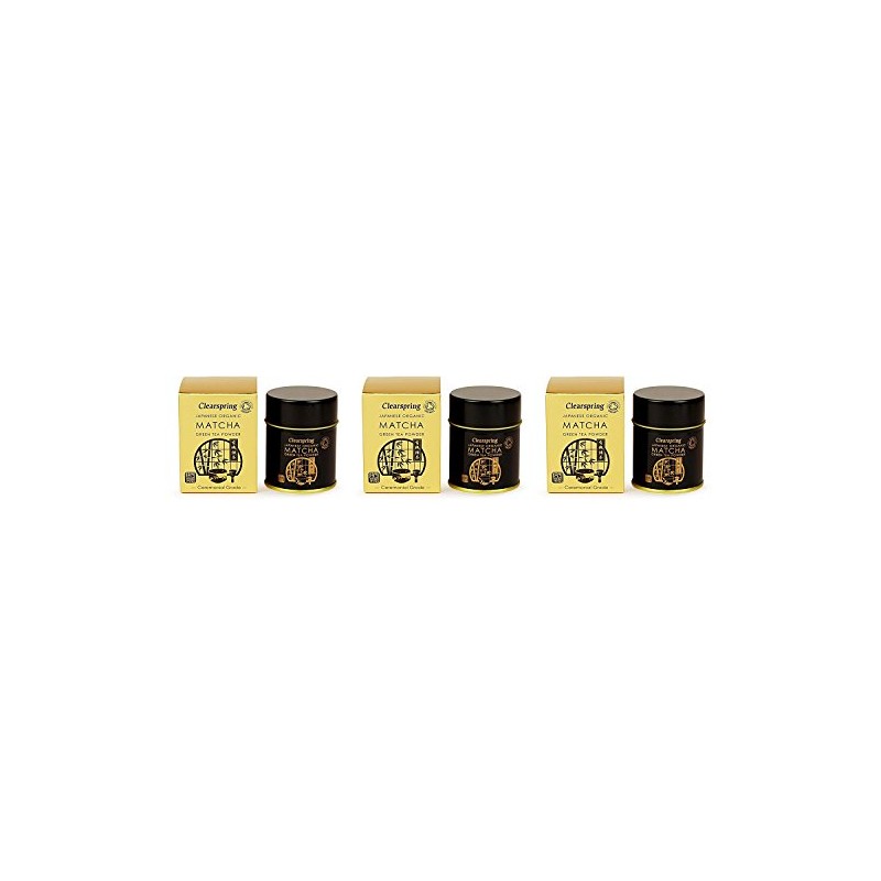 (3 PACK - Clearspring - Org Matcha Green tea (tin