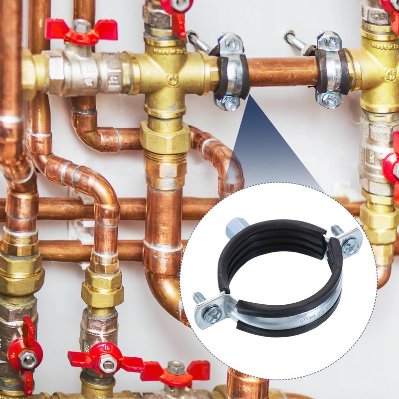 uxcell 12 Pcs Split Ring Pipe Hanger, 63mm/2.5inch Adjustable Pipe