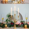 Romadedi Candelabra Gold Candle Holders - 3 Arm 11.8" Wedding