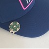 Lucky Four-Leaf Clover Crystal Golf Ball Marker with Magnetic Hat