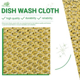 Olivia tree Rugged Glitter Dish Wash Net Heavy Duty, 2Pcs - Premium Non-Scratch Scouring Pads for Durable Cleaning - Glitter Kitchen Mesh Dish Cloth Set for Effective Dishwashing and Pan Scrubbing